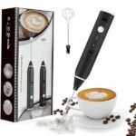 Electric Coffee Mixer Rechargeable Milk Shaker Maker Frother Foamer USB Charging Egg Beater Coffee Beater Handheld 3-Speed Adjustable Blender