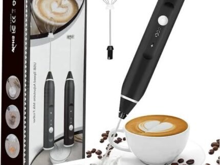 Electric Coffee Mixer Rechargeable Milk Shaker Maker Frother Foamer USB Charging Egg Beater Coffee Beater Handheld 3-Speed Adjustable Blender