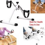 Folding Pedal Exerciser, Mini Exercise Bike Under Desk Bike Foot Pedal Exerciser, Foot Hand Cycle Portable Peddler Machine Bicycle Exerciser Arm Leg Exerciser while Sitting - Image 3