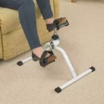 Folding Pedal Exerciser, Mini Exercise Bike Under Desk Bike Foot Pedal Exerciser, Foot Hand Cycle Portable Peddler Machine Bicycle Exerciser Arm Leg Exerciser while Sitting - Image 6