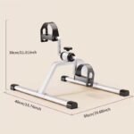 Folding Pedal Exerciser, Mini Exercise Bike Under Desk Bike Foot Pedal Exerciser, Foot Hand Cycle Portable Peddler Machine Bicycle Exerciser Arm Leg Exerciser while Sitting - Image 7