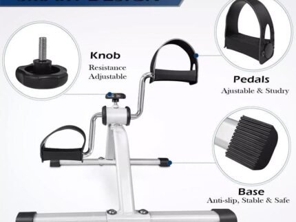 The Folding Pedal Exerciser is designed for portability, making it easy to use anywhere, anytime.
